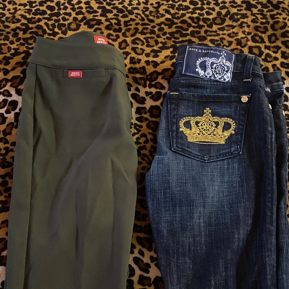 🐞vntg Miss Sixty Trousers + Rock&Repub Jean bundle
